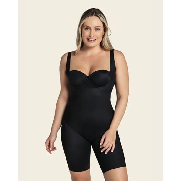 LEONISA NWT Total Smooth Undetectable Step-in Mid-Thigh Body Shaper M - Picture 2 of 7